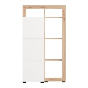 Showcase Argyll 1K1V Op 138 white with Artisan Oak color 77X35X138CM