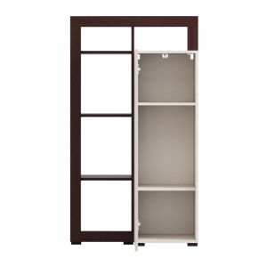 Argyll 1K1V Op 138 display cabinet with dark oak Taylor 77X35X138CM