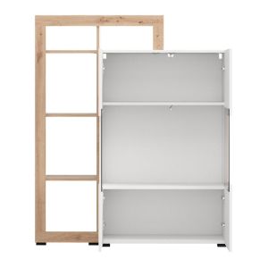 Showcase Argyll 2K VS2 Op 138 white with Artisan Oak color 116X35X138CM