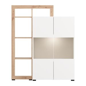 Showcase Argyll 2K VS2 Op 138 white with Artisan Oak color 116X35X138CM