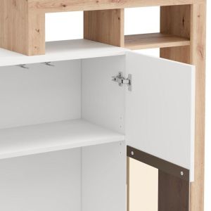 Showcase Argyll 2K VS2 Op 138 white with Artisan Oak color 116X35X138CM