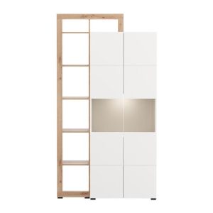 Showcase Argyll 2K VS2 Op 215 white with Artisan Oak color 116X35X215CM