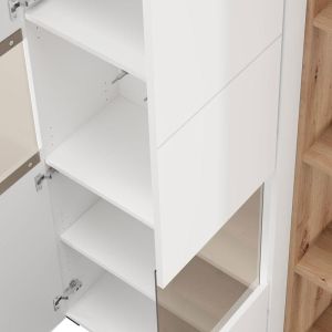 Showcase Argyll 2K VS2 Op 215 white with Artisan Oak color 116X35X215CM