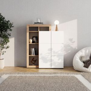 Showcase Argyll 2K2V Op 138 white with Artisan Oak color 116X35X138CM