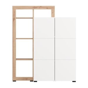 Showcase Argyll 2K2V Op 138 white with Artisan Oak color 116X35X138CM