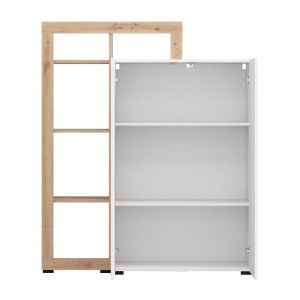 Showcase Argyll 2K2V Op 138 white with Artisan Oak color 116X35X138CM