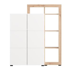Showcase Argyll 2K2V Op 138 white with Artisan Oak color 116X35X138CM