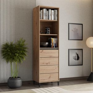 Showcase Marron 1K1V Pop 193 Artisan-matt Black 55X40X193СМ