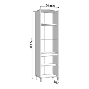 Showcase Marron 1K1V Pop 193 Artisan-matt Black 55X40X193СМ