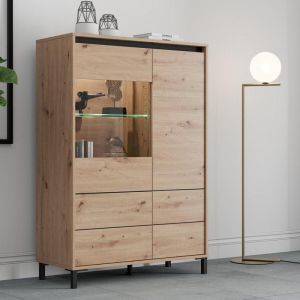 Showcase Marron 2K VS1 135 Artisan-matte black 93X40X135CM