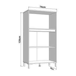 Showcase Marron 2K2V Pop 135 Artisan-matte Black 74X40X135СМ