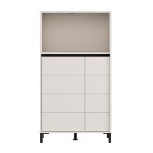 Showcase Marron 2K2V Pop 135 cashmere-black matte 74X40X135CM