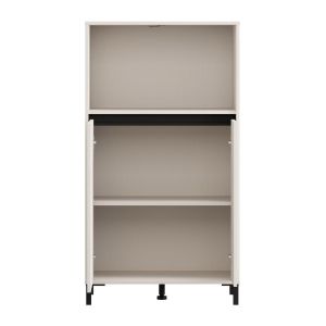 Showcase Marron 2K2V Pop 135 cashmere-black matte 74X40X135CM