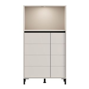 Showcase Marron 2K2V Pop 135 cashmere-black matte 74X40X135CM