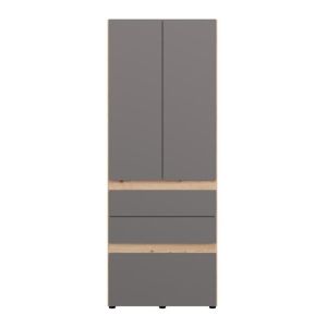 Гардероб Arderin 2K3F H207 артисан дъб - графитно сиво 79X52X208СМ