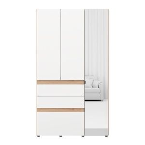 Гардероб Arderin 3K3F1O H207 артисан дъб-бял 117X52X208СМ