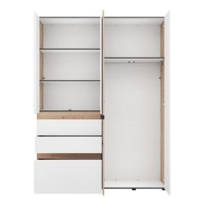 Гардероб Arderin 4K3F1O H207 артисан дъб-бял 155X52X208СМ