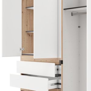 Гардероб Arderin 4K3F1O H207 артисан дъб-бял 155X52X208СМ