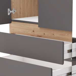 Гардероб Arderin 4K3F1O H207 артисан дъб-графитно сиво 155X52X208СМ