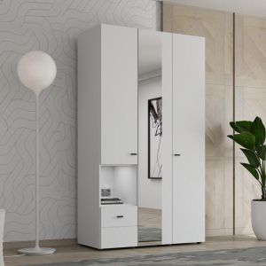 Гардероб Campsie 3K1F1O H207 цвят бял 118X52X208СМ