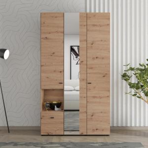 Гардероб Campsie 3K1F1O H207 цвят дъб Artisan 118X52X208CM