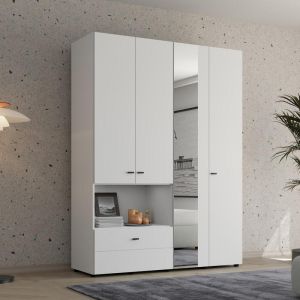Гардероб Campsie 4K1F1O H207 цвят бял 155X52X208СМ