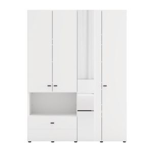 Гардероб Campsie 4K1F1O H207 цвят бял 155X52X208СМ