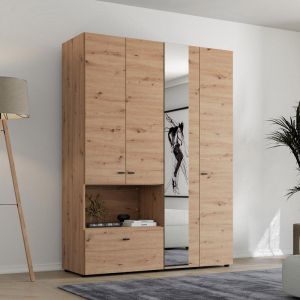 Гардероб Campsie 4K1F1O H207 цвят дъб Artisan 155X52X208CM