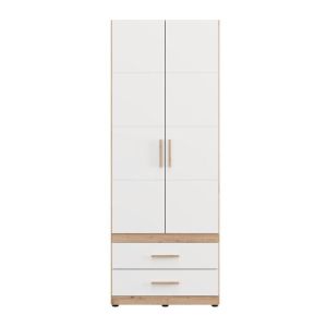 Гардероб Dillon 2K2F H207 артисан дъб-бял 79X52X208СМ