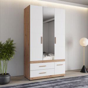 Гардероб Dillon 3K3F1O H207 артисан дъб-бял 117X52X208СМ
