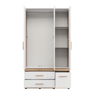 Гардероб Dillon 3K3F1O H207 артисан дъб-бял 117X52X208СМ