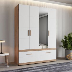 Гардероб Dillon 4K2F1O H207 артисан дъб-бял 155X52X208СМ