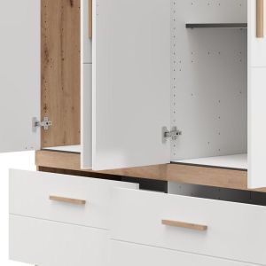 Гардероб Dillon 4K2F1O H207 артисан дъб-бял 155X52X208СМ
