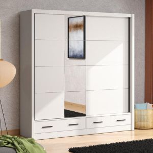 Гардероб с огледало Albi Plus 205 2F Og цвят кашмир 205X60X216СМ