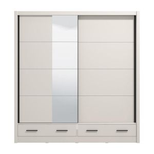 Гардероб с огледало Albi Plus 205 2F Og цвят кашмир 205X60X216СМ