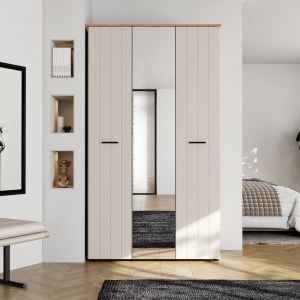 Гардероб с огледало Lambeth 3K1O H207 кашмир-артизън дъб цвят 120X54X208СМ
