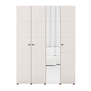 Гардероб с огледало Salamis 4K1O H207 цвят кашмир 155X52X208СМ
