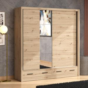 Гардероб с оглесало Albi Plus 205 2F Og цвят Artisan Oak 205X60X216СМ