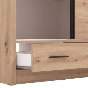 Гардероб с оглесало Albi Plus 205 2F Og цвят Artisan Oak 205X60X216СМ