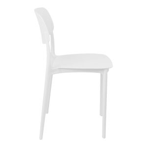 Garden chair Berdian in white color 38X49X79CM