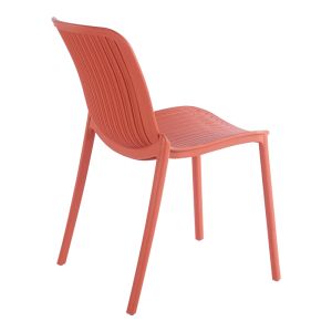 Teragi garden chair made of polypropylene with UV protection, terracotta, 58X43.5X82CM