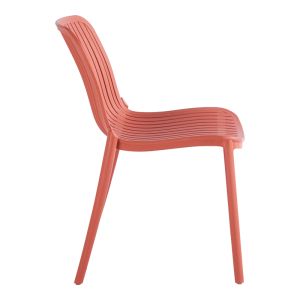 Teragi garden chair made of polypropylene with UV protection, terracotta, 58X43.5X82CM