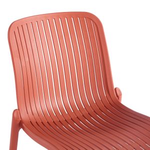 Teragi garden chair made of polypropylene with UV protection, terracotta, 58X43.5X82CM
