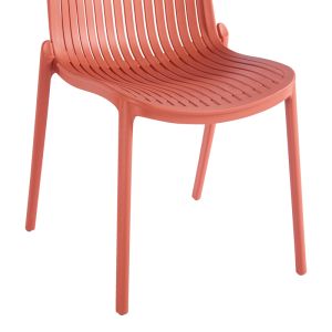 Teragi garden chair made of polypropylene with UV protection, terracotta, 58X43.5X82CM