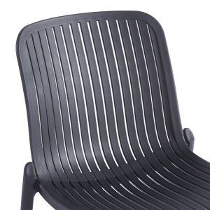 Garden chair Teragi, Pp with Uv protection, anthracite, 58X43.5X82CM
