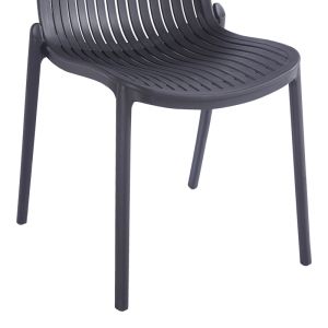 Garden chair Teragi, Pp with Uv protection, anthracite, 58X43.5X82CM