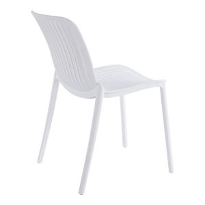Garden chair Teragi, PP with UV protection, white, 58X43.5X82CM