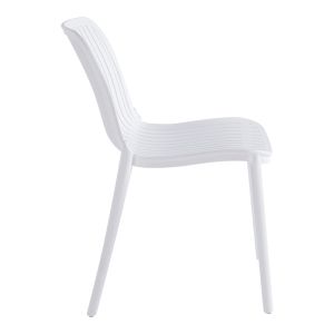 Garden chair Teragi, PP with UV protection, white, 58X43.5X82CM