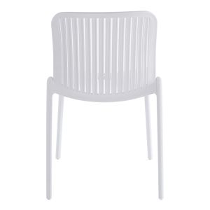 Garden chair Teragi, PP with UV protection, white, 58X43.5X82CM
