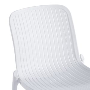 Garden chair Teragi, PP with UV protection, white, 58X43.5X82CM